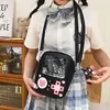 Transparent Game-Console Print Crossbody Bag Black color SKU reference