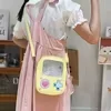 Transparent Game-Console Print Crossbody Bag Blue color SKU reference