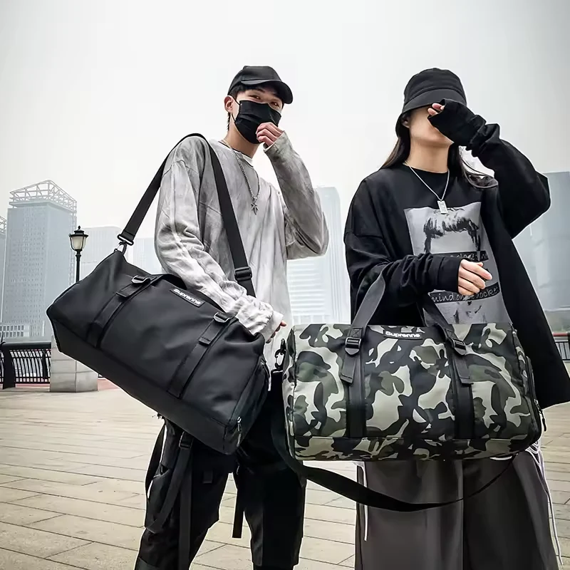 Camouflage Gym & Travel Duffel with Shoe Compartment product reference image