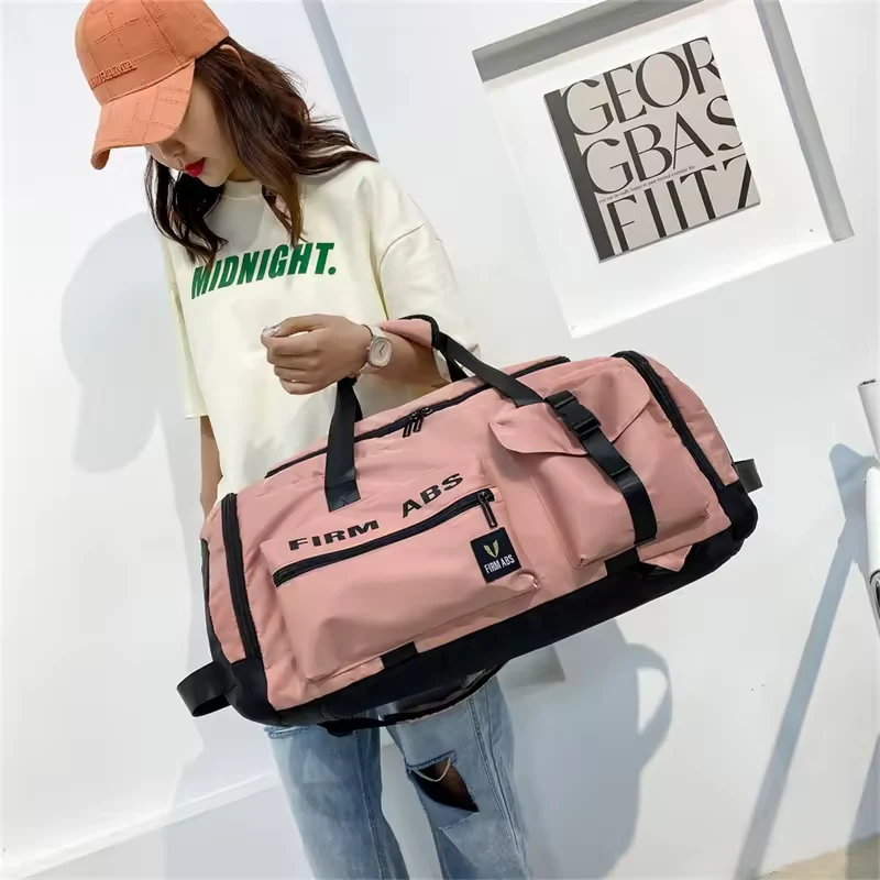 Nylon Gym Duffel with Shoe Compartment in Eight Colors product reference image