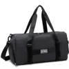 Foldable Oxford Travel Duffel with Shoe Pocket and Trolley Sleeve Grey color SKU reference