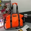 Nylon Gym Tote with Shoe Pocket and Reflective Detail Grey color SKU reference