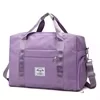Foldable Oxford Gym Duffel with Shoe Storage Purple color SKU reference