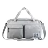 Foldable Oxford Gym & Travel Duffel with Shoe Compartment Grey color SKU reference