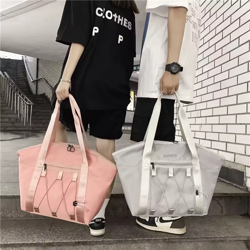 Nylon Drawstring Travel Tote with Adjustable Strap product reference image