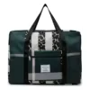 Foldable Plaid Oxford Duffel with Dry/Wet Pocket Black color SKU reference