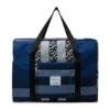 Foldable Plaid Oxford Duffel with Dry/Wet Pocket Blue color SKU reference