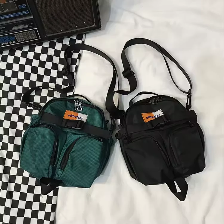 Double-Pocket Oxford Crossbody Sling Bag product reference image