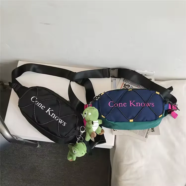 Color-Block Crossbody Bag with Dinosaur Detail product reference image