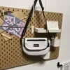Oxford Flap-Front Chest Crossbody Bag White color SKU reference