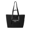 Nylon Outdoor Travel and Shopping Tote Black color SKU reference