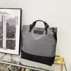 Color-Block Nylon Large Shopping Tote Grey color SKU reference