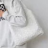 Soft Daisy-Texture Shopping Tote White color SKU reference