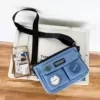 Water-Resistant Nylon Waist and Crossbody Bag Blue color SKU reference