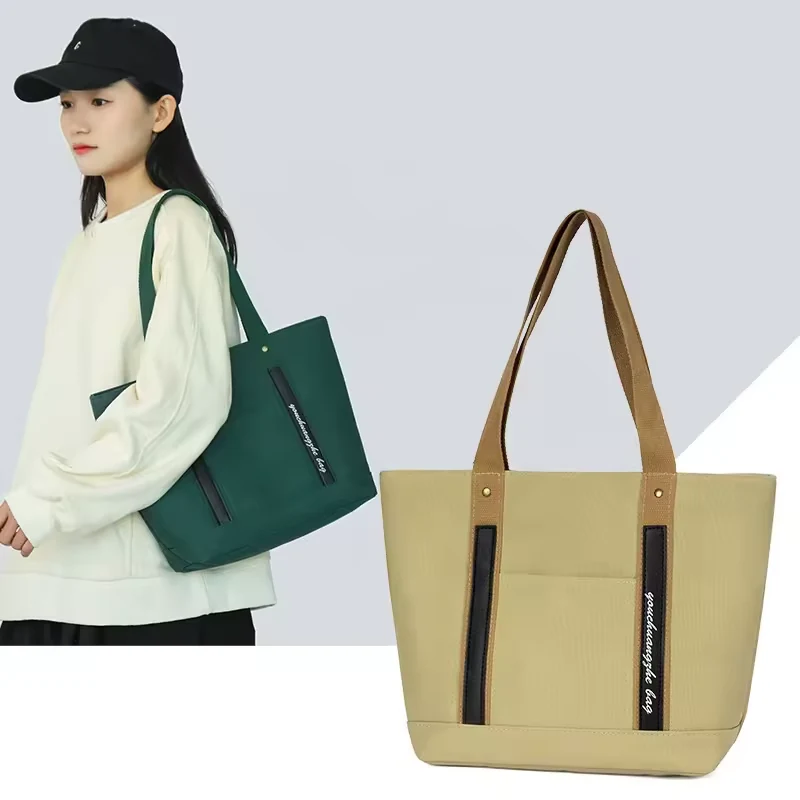 Canvas Shopping Tote with Front Pocket and Reinforced Straps product reference image