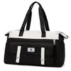 Color-Block Nylon Gym Duffel with Dry/Wet Storage Black color SKU reference