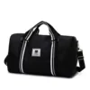 Nylon Duffel with Striped Webbing and Shoe Compartment Black color SKU reference