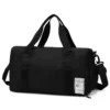 Two-Size Nylon Travel Duffel with Shoe Compartment Black color SKU reference