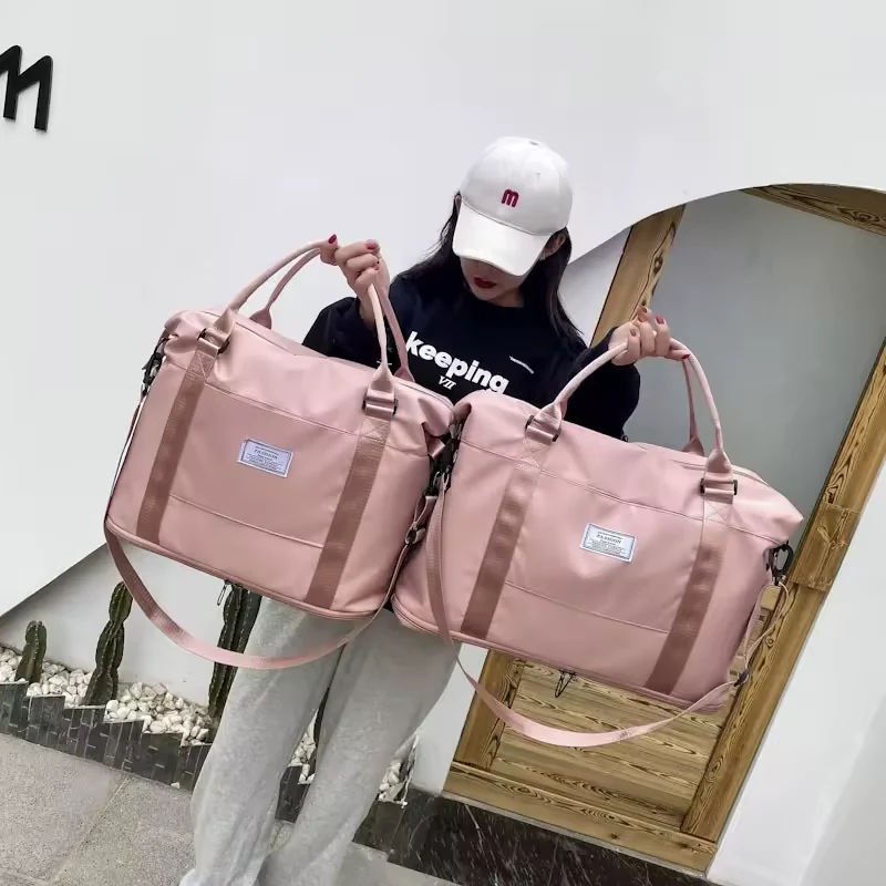 Two-Size Nylon Gym & Travel Duffel with Shoe Compartment product reference image