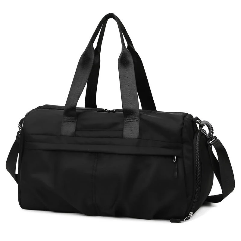 Nylon Gym Duffel with Wet-Dry and Shoe Storage Black color SKU reference