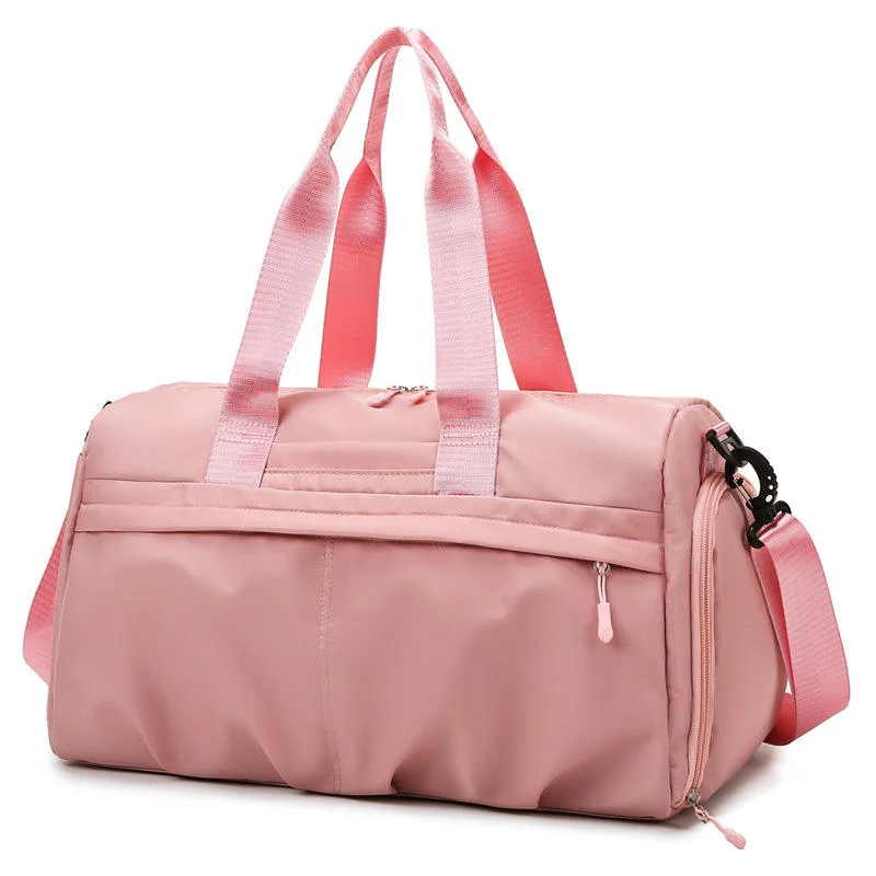 Nylon Gym Duffel with Wet-Dry and Shoe Storage Pink color SKU reference