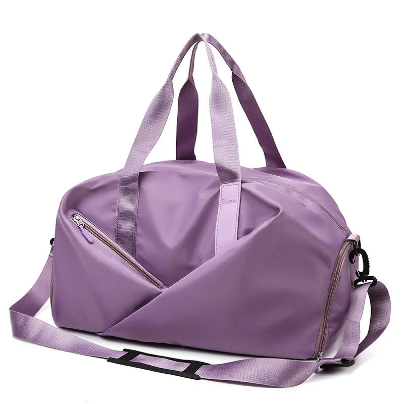 Nylon Gym Tote with Wet-Dry and Shoe Compartments Purple reference, blank color SKU reference