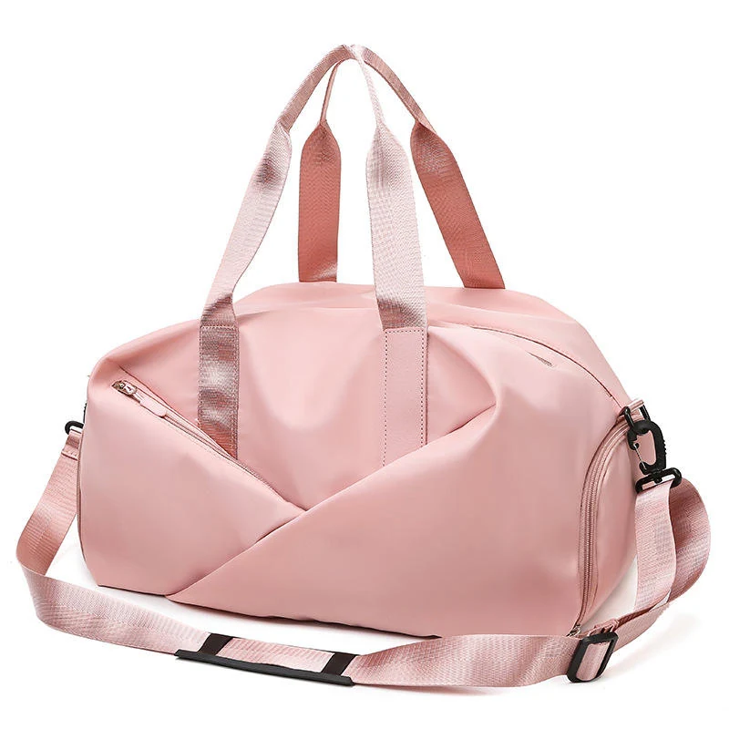 Nylon Gym Tote with Wet-Dry and Shoe Compartments Pink reference, blank color SKU reference