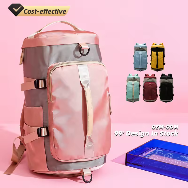 Cylinder Travel Backpack with Shoe Compartment product reference image