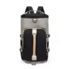 Cylinder Travel Backpack with Shoe Compartment Black color SKU reference