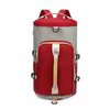 Cylinder Travel Backpack with Shoe Compartment Red color SKU reference