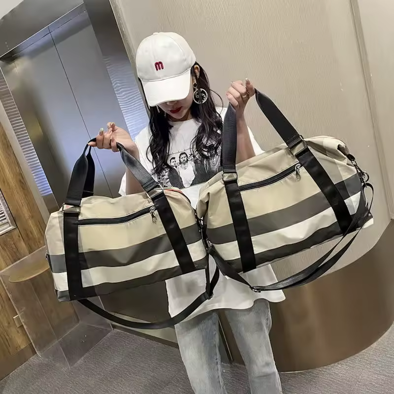 Striped Two-Size Gym & Travel Tote product reference image