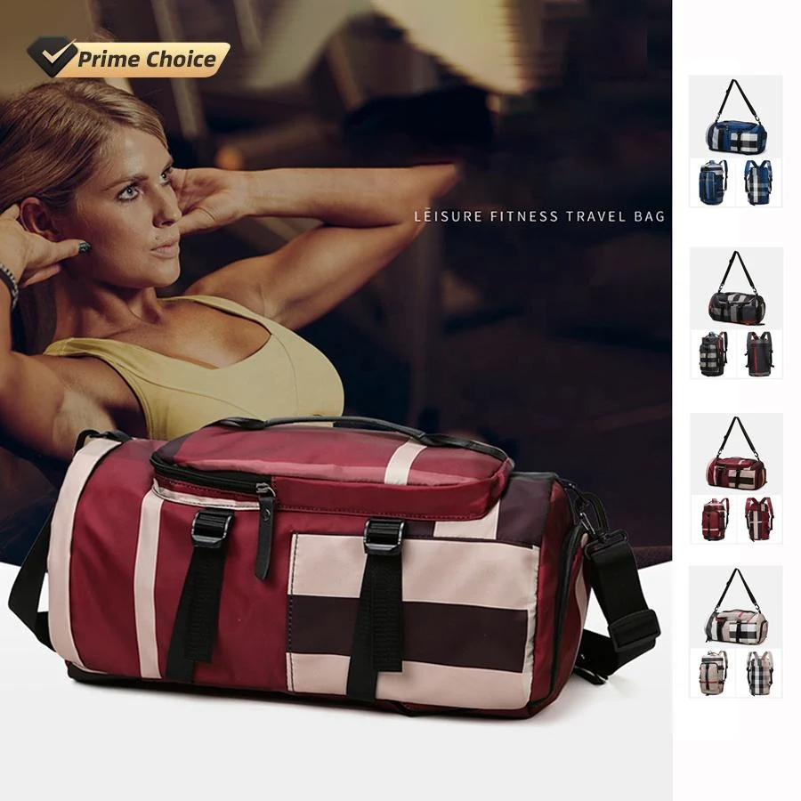 Plaid Travel Bag with Laptop and Shoe Storage product reference image