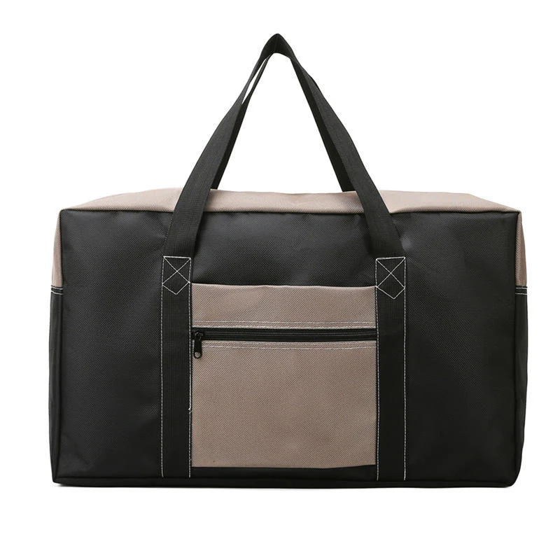 Large Nylon Gym & Travel Duffel with Trolley Sleeve Khaki color SKU reference