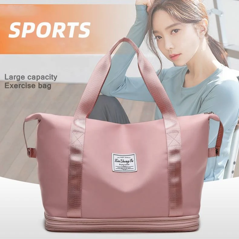 Expandable Nylon Gym & Travel Duffel with Dry/Wet Storage product reference image