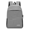 Reflective Polyester Daypack with Cushioned Back Panel Gray color SKU reference