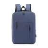 Nylon Business Backpack with Hidden Front Zip and Side Pockets Blue color SKU reference