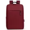 Oxford Men's Backpack with Concealed Front Zip and Trolley Sleeve Red color SKU reference