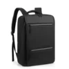 Oxford Laptop Backpack with Front Zip Pockets and USB Access Black color SKU reference