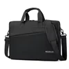Oxford Business Laptop Briefcase with Front Zip Pocket and Trolley Sleeve Black color SKU reference