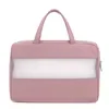 Nylon Laptop Briefcase with Frosted TPU Panel Pink color SKU reference