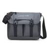 Nylon Messenger Bag with Dual Side Pockets and Adjustable Strap Navy color SKU reference