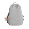Oxford School Backpack with Character Charm and Side Pockets Light gray color SKU reference