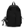 Oxford School Backpack with Frog Character Charm Black color SKU reference