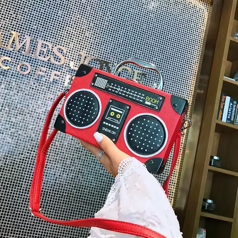 Retro Radio-Shaped PU Mini Shoulder Bag product reference image