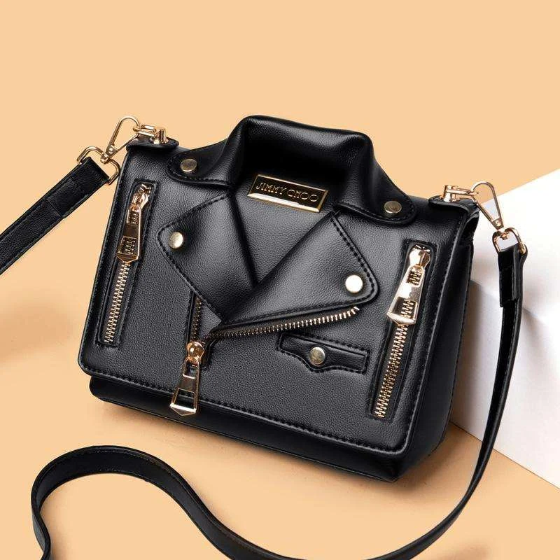 PU Envelope Mini Shoulder Bag with Removable Strap Black color SKU reference