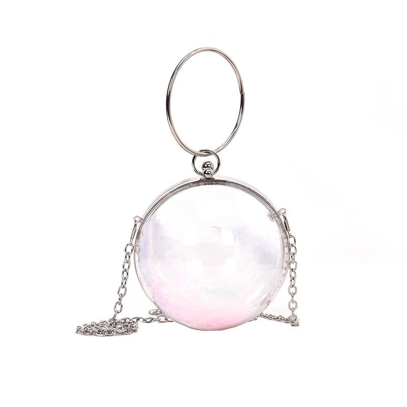 Clear PVC Sphere Mini Handbag Clear color SKU reference