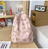 Color-Block School Backpack with Hidden Front Pocket Color reference 04 color SKU reference