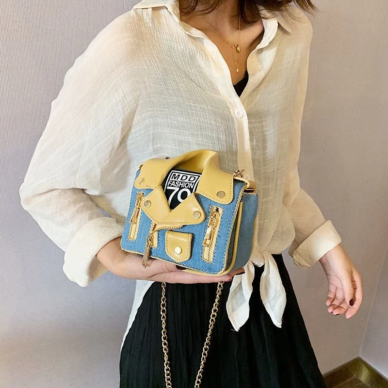 Rivet-Trimmed Square Jacket-Style Mini Crossbody Bag product reference image