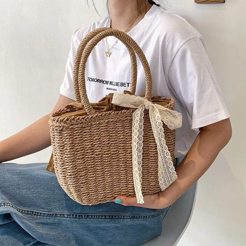 Woven Straw Everyday & Beach Tote product reference image