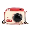 Camera-Shaped PU Mini Handbag with Side Pocket Red color SKU reference